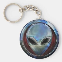 Metaal Alien Head 03 Sleutelhanger