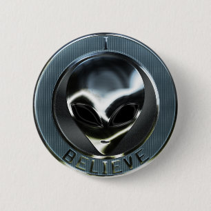 Metaal Alien Head 05 Button
