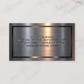 Metaal Aluminium Geborsteld | Metaalgrens Visitekaartje (Achterkant)