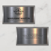 Metaal Aluminium Zilver | Logo Visitekaartje (Voorkant / Achterkant)