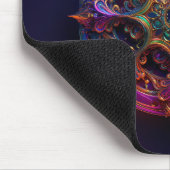 Metaal Bloem Fractal Muismat (Hoek)