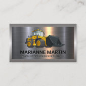 Metaal | Bull Dozer Construction Vehicle Visitekaartje (Voorkant)