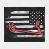 Metaal detecteert Amerikaanse vlag Fleece Deken (Voorkant (Horizontaal))