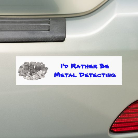 Metaal detecteren bumpersticker (Op auto)