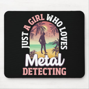 Metaal Detecteren Metaal Detector Meisje Treasure Muismat