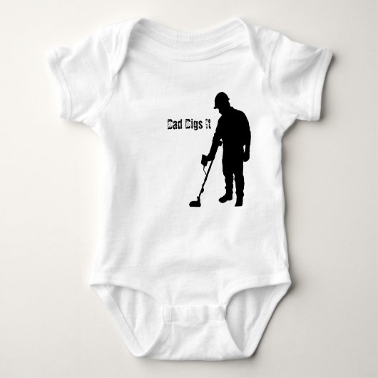 Metaal detecteren - papa scoort het - Creeper Romper (Voorkant)