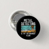 Metaal detecteren pensioen ronde button 3,2 cm (Voorkant /achterkant)