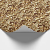 Metaal detecteren van ontwerp van gouden celmunt cadeaupapier (Hoek)