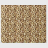 Metaal detecteren van ontwerp van gouden celmunt cadeaupapier (Vlak)