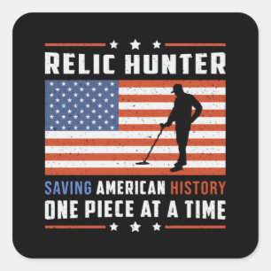 Metaal detecterend detector Detectorist Cadeauidee Vierkante Sticker