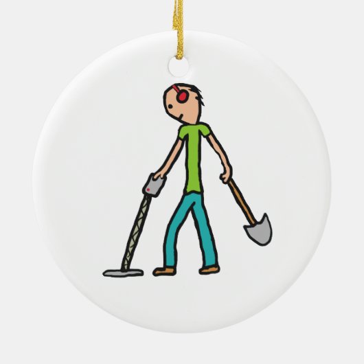 Metaal detecterende detector keramisch ornament (Achterkant)