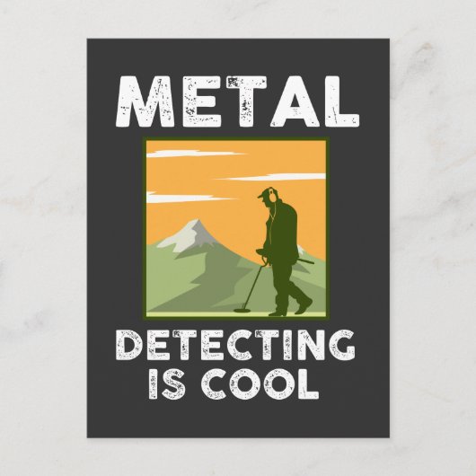 Metaal detector - Metaal detecteren is cool Briefkaart (Voorkant)