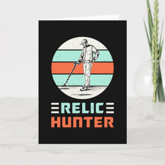 Metaal Detectorist Retro Grappig Gift Idee Kaart (Voorkant)