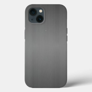 Metaal: donker geborsteld metaal iPhone 13 hoesje