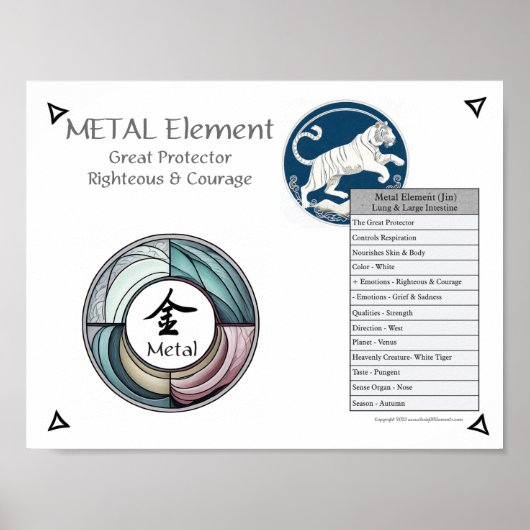 Metaal Element Acupunctuur Poster (Voorkant)