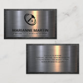 Metaal en Leer | Home Hammer Logo  Visitekaartje (Voorkant / Achterkant)