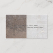 Metaal en marmer visitekaartje (Achterkant)