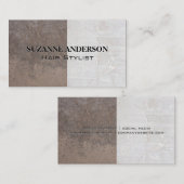 Metaal en marmer visitekaartje (Voorkant / Achterkant)