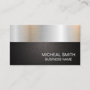 Metaal- en zwarte textuur Materiaalblok Visitekaartje