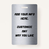 Metaal geïnspireerde werknemerssegment badge (Achterkant)