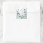 Metaal Glam Glanzend Hoge kwaliteit Zilver Bruilof Vierkante Sticker (Tas)