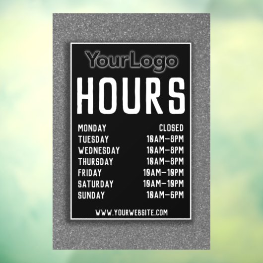 Metaal Glitter Winkel Decor Winkel Openingstijden Raamsticker (Vel 3)