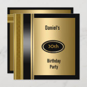 Metaal Gold Mannen 30e verjaardag Bronze Man Kaart (Voorkant / Achterkant)