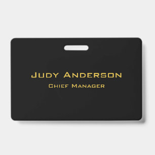Metaal Goud & Zwart Professioneel Modern Eerlijk Badge