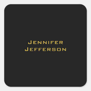 Metaal Goud & Zwart Professioneel Modern Eerlijk Vierkante Sticker