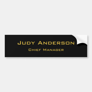 Metaal Goud & Zwart Professioneel Modern Elegaant Bumpersticker