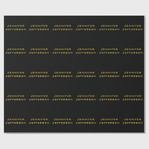 Metaal Goud & Zwart Professioneel Modern Elegaant Cadeaupapier