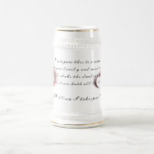 Metaal hart met Shakespeare sonnet 18 Bierpul (Center)