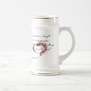 Metaal hart met Shakespeare sonnet 18 Bierpul