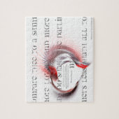 Metaal hart met Shakespeare sonnet 18 Legpuzzel (Verticaal)