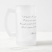 Metaal hart met Shakespeare sonnet 18 Matglas Bierpul (Links)