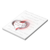 Metaal hart met Shakespeare sonnet 18 Notitieblok (Gedraaid)