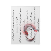 Metaal hart met Shakespeare sonnet 18 Notitieblok (Gedraaid)