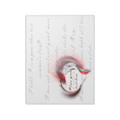 Metaal hart met Shakespeare sonnet 18 Notitieblok (Gedraaid)