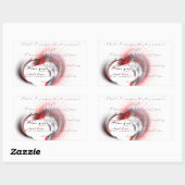 Metaal hart met Shakespeare sonnet 18 Rechthoekige Sticker (Vel)