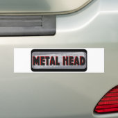 Metaal hoofd bumpersticker (Op auto)