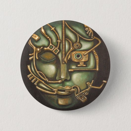 Metaal hoofd ronde button 5,7 cm (Voorkant)