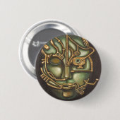 Metaal hoofd ronde button 5,7 cm (Voorkant /achterkant)