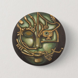Metaal hoofd ronde button 5,7 cm