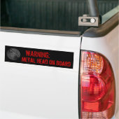 Metaal hoofd van de raad bumpersticker (Op Truck)