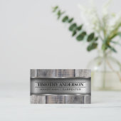 Metaal Hout | Bouwmateriaal Visitekaartje (Staand voorkant)