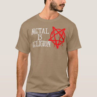 Metaal is religie Zware metalen Gothic Pentagram S T-shirt