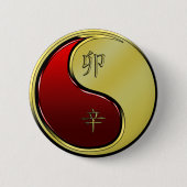 Metaal Konijn Ronde Button 5,7 Cm (Voorkant)