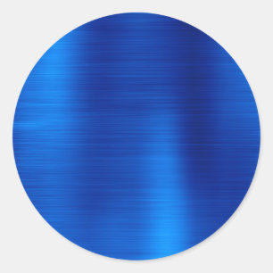 Metaal Koninklijk Blauw Blanco Ronde Sticker