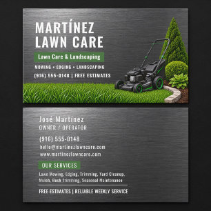 Metaal Lawn Care & Landschapsprofessional Visitekaartje
