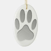 Metaal-look-dog afdrukken keramisch ornament (Rechts)